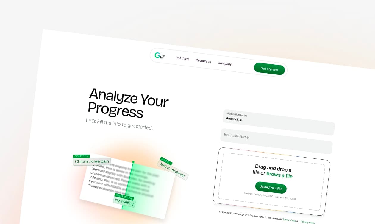 GreenLine AI progress notes analyzer module interface