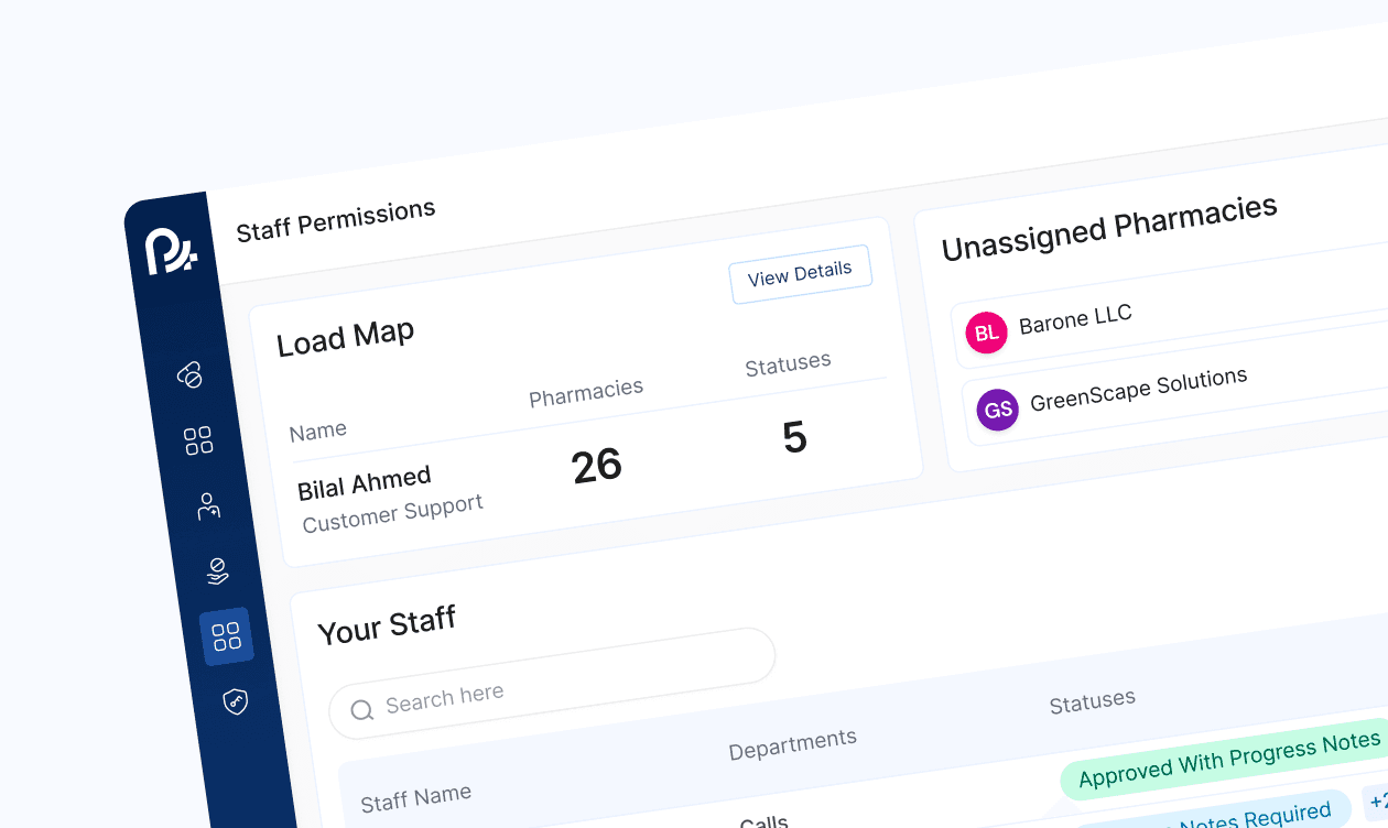 GreenLine staff role and permission management screen